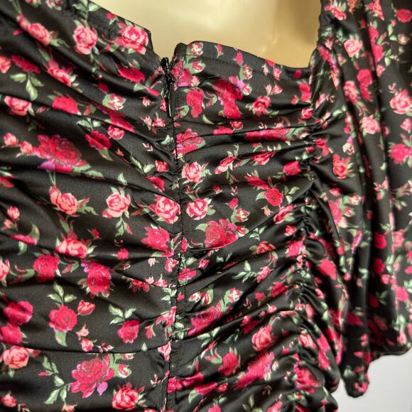 For Love and & Lemons X Victoria's Secret Melrose Black Floral Lace Mini Dress S - Picture 11 of 16